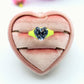 ISABELLE FLUO ~ Anello a cuore Smaltato con Cubic Zirconia- Regolabile