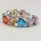 JENNY-Anello regolabile in Cubic Zirconia a forma di Cuore