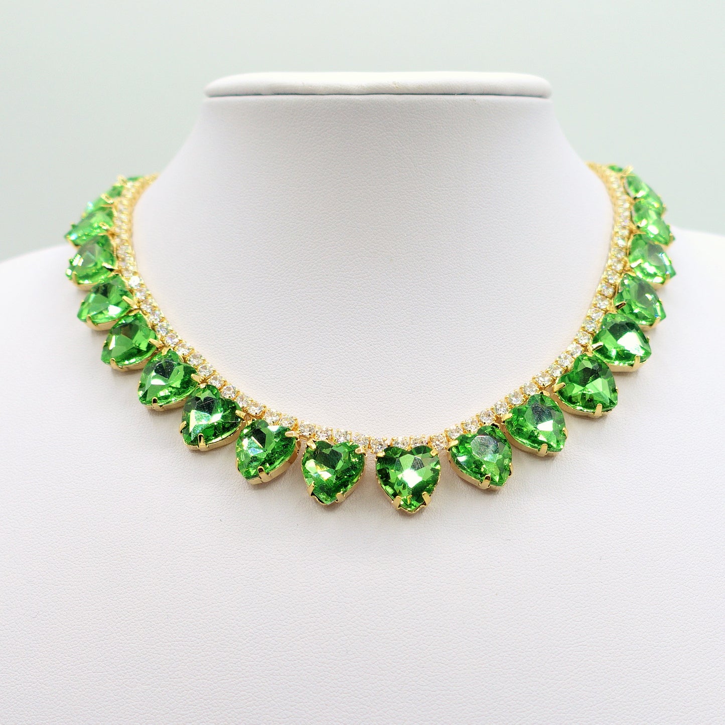 WENDY HEARTS - collier con pietre a CUORE sfaccettate e cubic zirconia