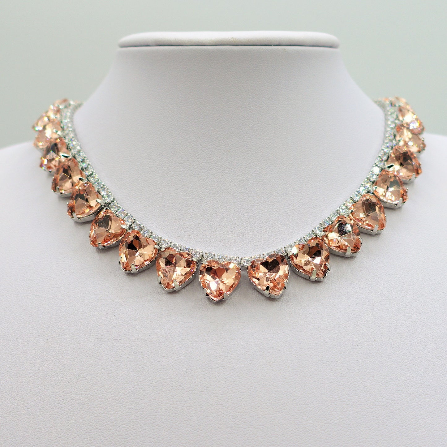WENDY HEARTS - collier con pietre a CUORE sfaccettate e cubic zirconia