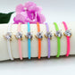CHERIE FLUO - BRACCIALE RIGIDO SMALTATO CON CUBIC ZIRCONIA A FORMA DI CUORE