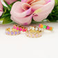 DANA - ACCIAIO INOSSIDABILE ~ Anello smaltato con cuoricini rainbow