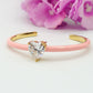 CHERIE FLUO - BRACCIALE RIGIDO SMALTATO CON CUBIC ZIRCONIA A FORMA DI CUORE