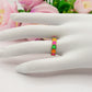 DANA - ACCIAIO INOSSIDABILE ~ Anello smaltato con cuoricini rainbow