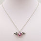ANGEL - ACCIAIO INOSSIDABILE- collana con pendente CUORE con ali in cubic zirconia