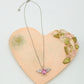 ANGEL - ACCIAIO INOSSIDABILE- collana con pendente CUORE con ali in cubic zirconia