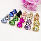 LUCE HEART STUDS- Paio Orecchini a bottone con pietra sfaccettata a cuore