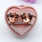 LUCE HEART STUDS- Paio Orecchini a bottone con pietra sfaccettata a cuore