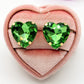LUCE HEART STUDS- Paio Orecchini a bottone con pietra sfaccettata a cuore