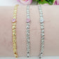 CLAIRE Single Heart  - Bracciale Tennis con cuoricini bombè e Cubic Zirconia a forma di cuore