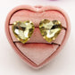 LUCE HEART STUDS- Paio Orecchini a bottone con pietra sfaccettata a cuore