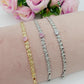 CLAIRE Single Heart  - Bracciale Tennis con cuoricini bombè e Cubic Zirconia a forma di cuore