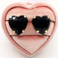 LUCE HEART STUDS- Paio Orecchini a bottone con pietra sfaccettata a cuore