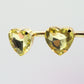 LUCE HEART STUDS- Paio Orecchini a bottone con pietra sfaccettata a cuore