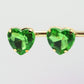 LUCE HEART STUDS- Paio Orecchini a bottone con pietra sfaccettata a cuore