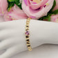 CLAIRE Single Heart  - Bracciale Tennis con cuoricini bombè e Cubic Zirconia a forma di cuore