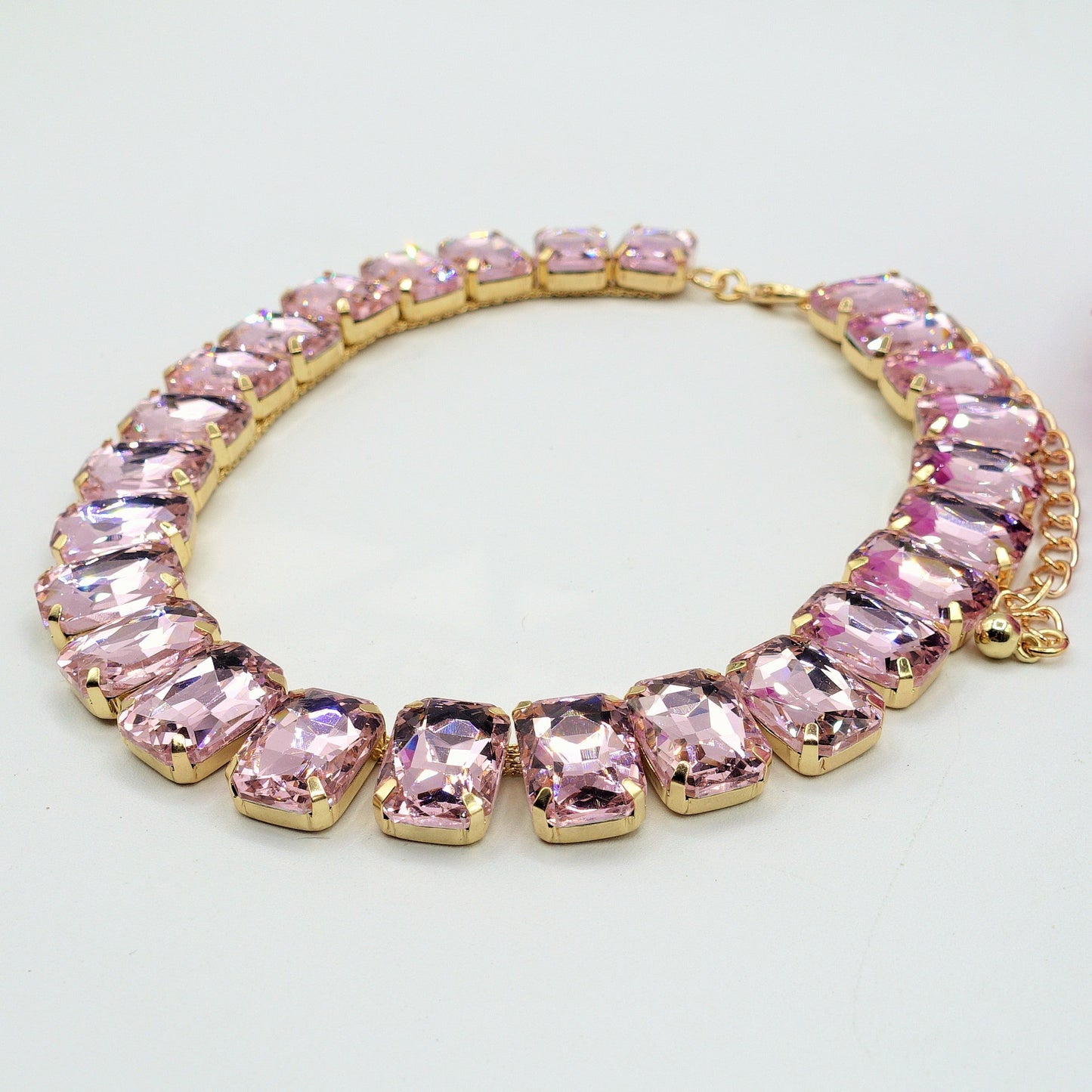MARGOT collier con pietre sfaccettate - silver