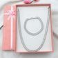 JULIANNE SET -acciaio inossidabile- set choker e bracciale tennis in cubic zirconia