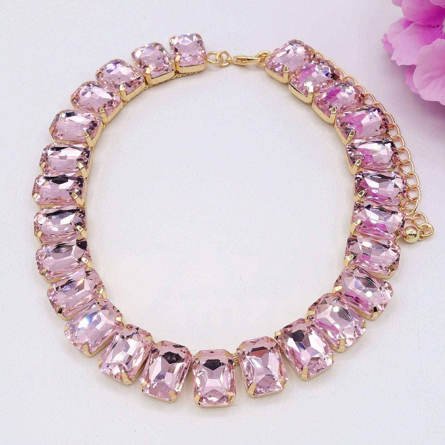 MARGOT collier con pietre sfaccettate - silver