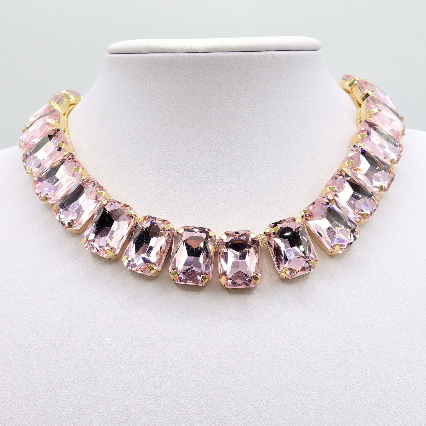 MARGOT collier con pietre sfaccettate - silver