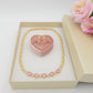 SET CLAIRE pink  3 pz. - Collier Tennis + Orecchini mini cerchi + bracciale Tennis