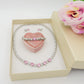 SET CLAIRE pink  3 pz. - Collier Tennis + Orecchini mini cerchi + bracciale Tennis