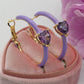 CHERIE FLUO - BIG hoops - orecchini a cerchio smaltati con cubic zirconia a forma di cuore