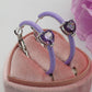CHERIE FLUO - BIG hoops - orecchini a cerchio smaltati con cubic zirconia a forma di cuore