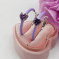 CHERIE FLUO - BIG hoops - orecchini a cerchio smaltati con cubic zirconia a forma di cuore