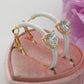 CHERIE FLUO - BIG hoops - orecchini a cerchio smaltati con cubic zirconia a forma di cuore