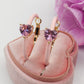 CHERIE FLUO - BIG hoops - orecchini a cerchio smaltati con cubic zirconia a forma di cuore