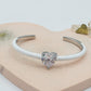 CHERIE FLUO - BRACCIALE RIGIDO SMALTATO CON CUBIC ZIRCONIA A FORMA DI CUORE