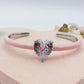 CHERIE FLUO - BRACCIALE RIGIDO SMALTATO CON CUBIC ZIRCONIA A FORMA DI CUORE