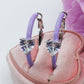 CHERIE FLUO - BIG hoops - orecchini a cerchio smaltati con cubic zirconia a forma di cuore