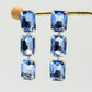 MARGOT DOUBLE SQUARE - paio orecchini pendenti con pietre sfaccettate
