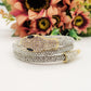 KAA BIG HEAD~Bracciale snodato a serpente con cubic zirconia