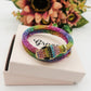 KAA BIG HEAD~Bracciale snodato a serpente con cubic zirconia