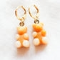 WINONA ~ FALL COLOURS HOOPS ~ gummy bears Gold plated huggies earrings