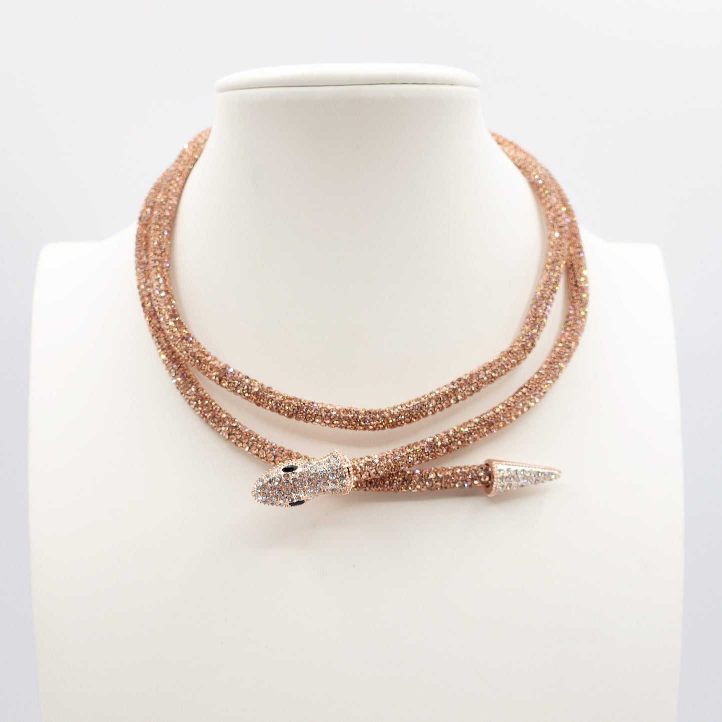 KAA ~ Collier snodato a serpente con cubic zirconia