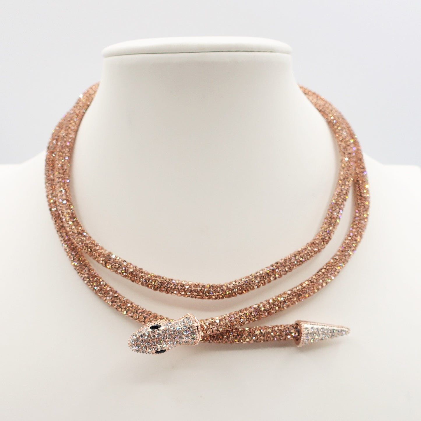 KAA ~ Collier snodato a serpente con cubic zirconia