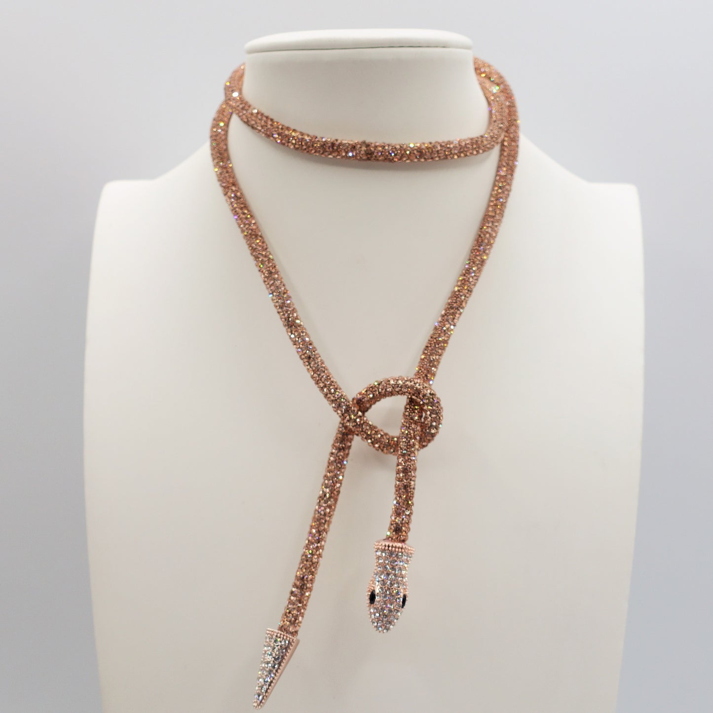 KAA ~ Collier snodato a serpente con cubic zirconia