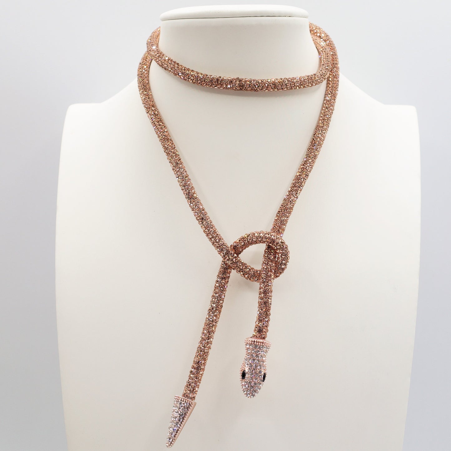 KAA ~ Collier snodato a serpente con cubic zirconia