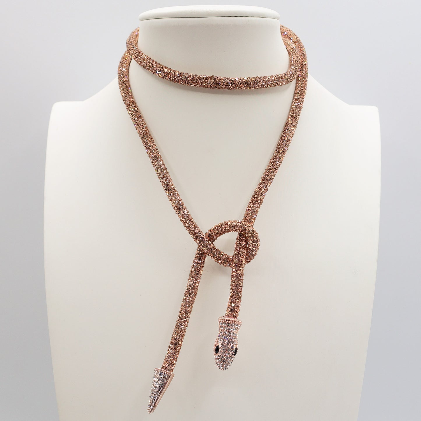 KAA ~ Collier snodato a serpente con cubic zirconia