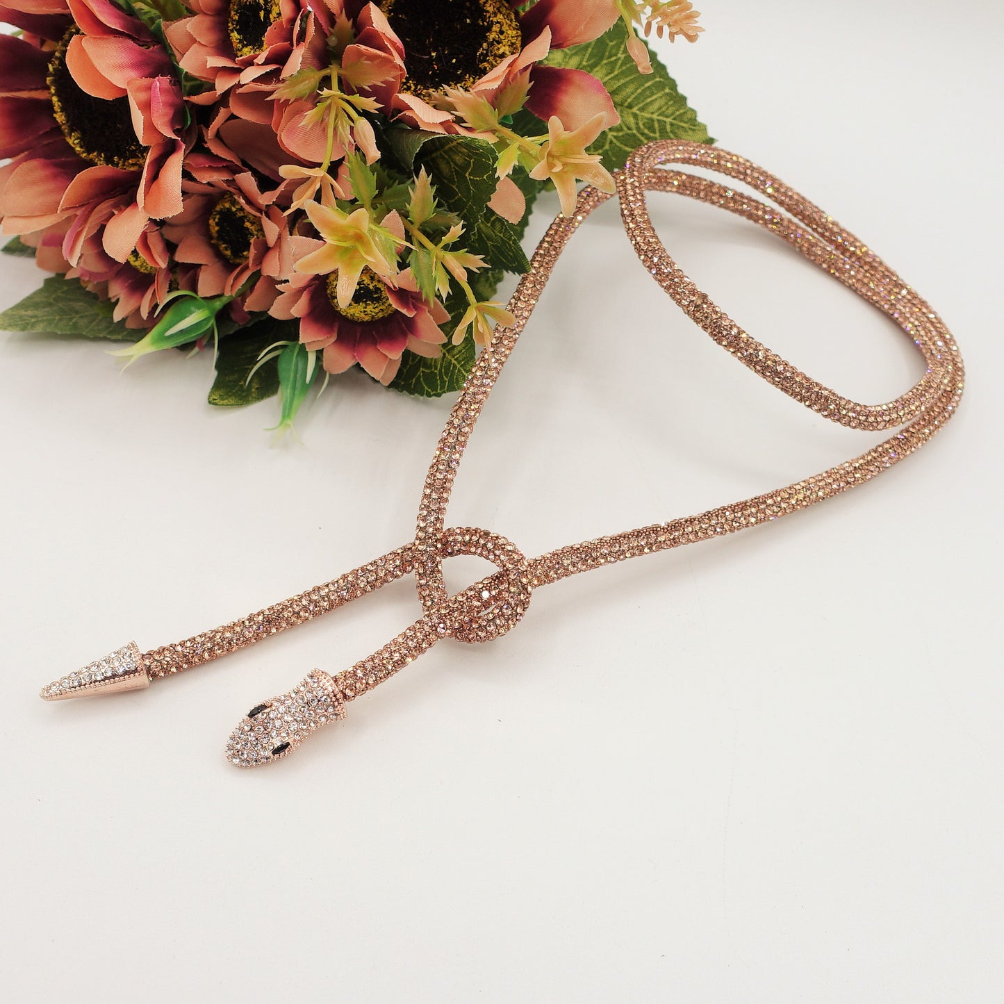 KAA ~ Collier snodato a serpente con cubic zirconia
