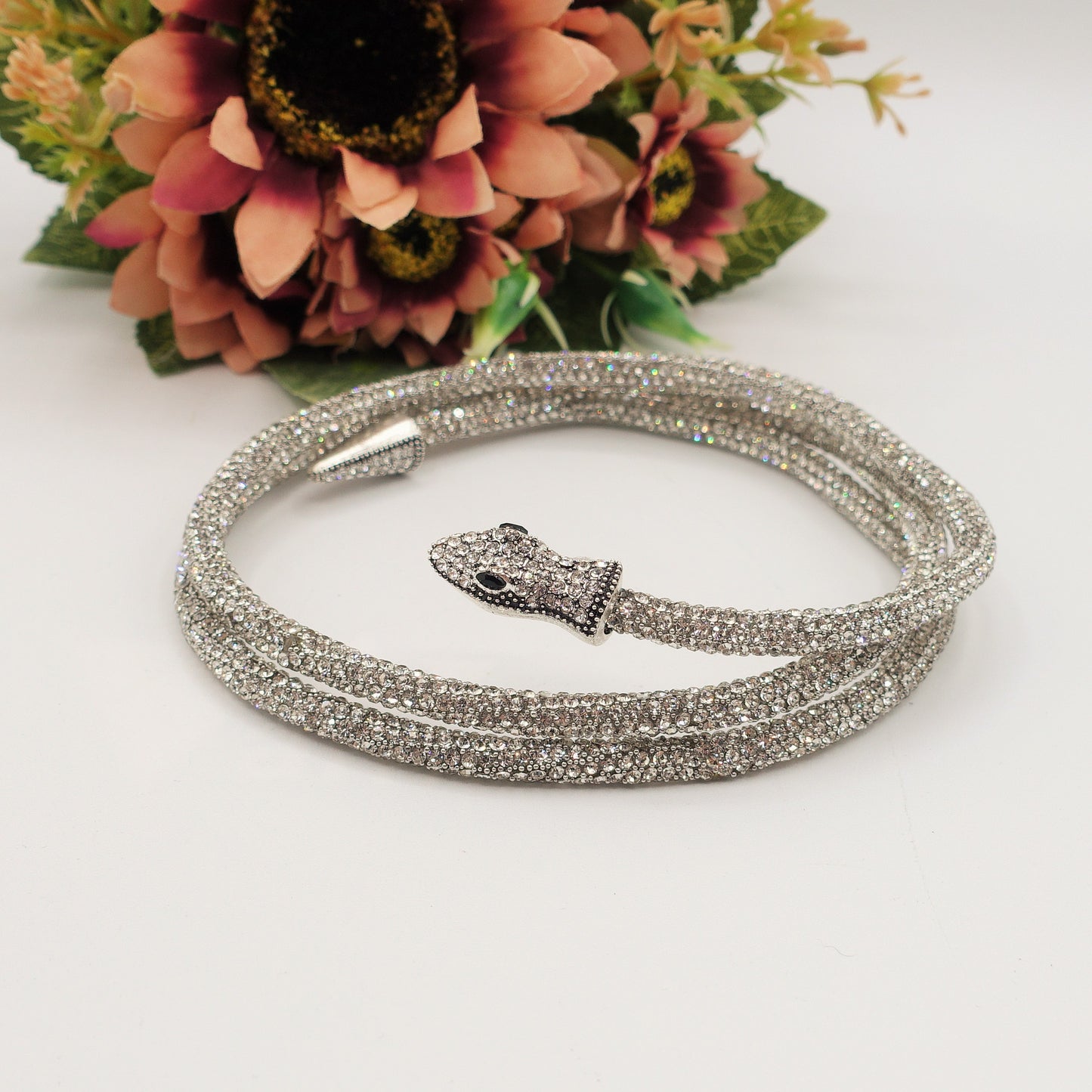 KAA ~ Collier snodato a serpente con cubic zirconia