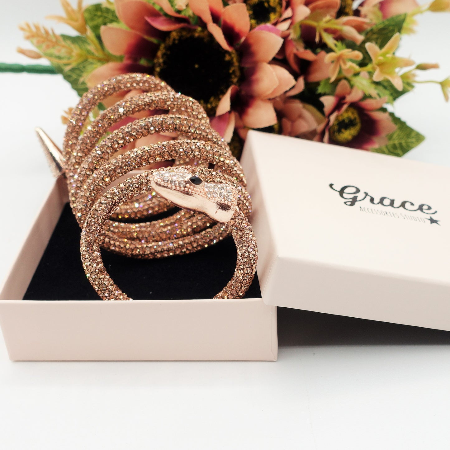 KAA ~ Collier snodato a serpente con cubic zirconia