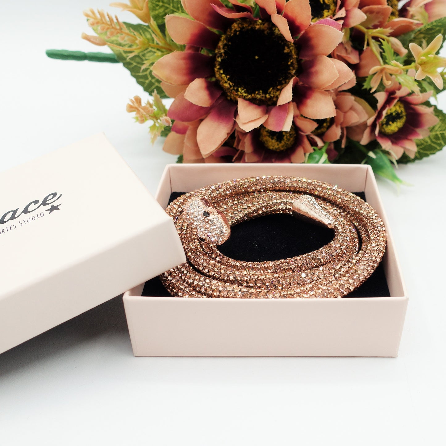 KAA ~ Collier snodato a serpente con cubic zirconia
