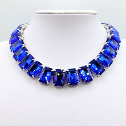 MARGOT collier con pietre sfaccettate - silver