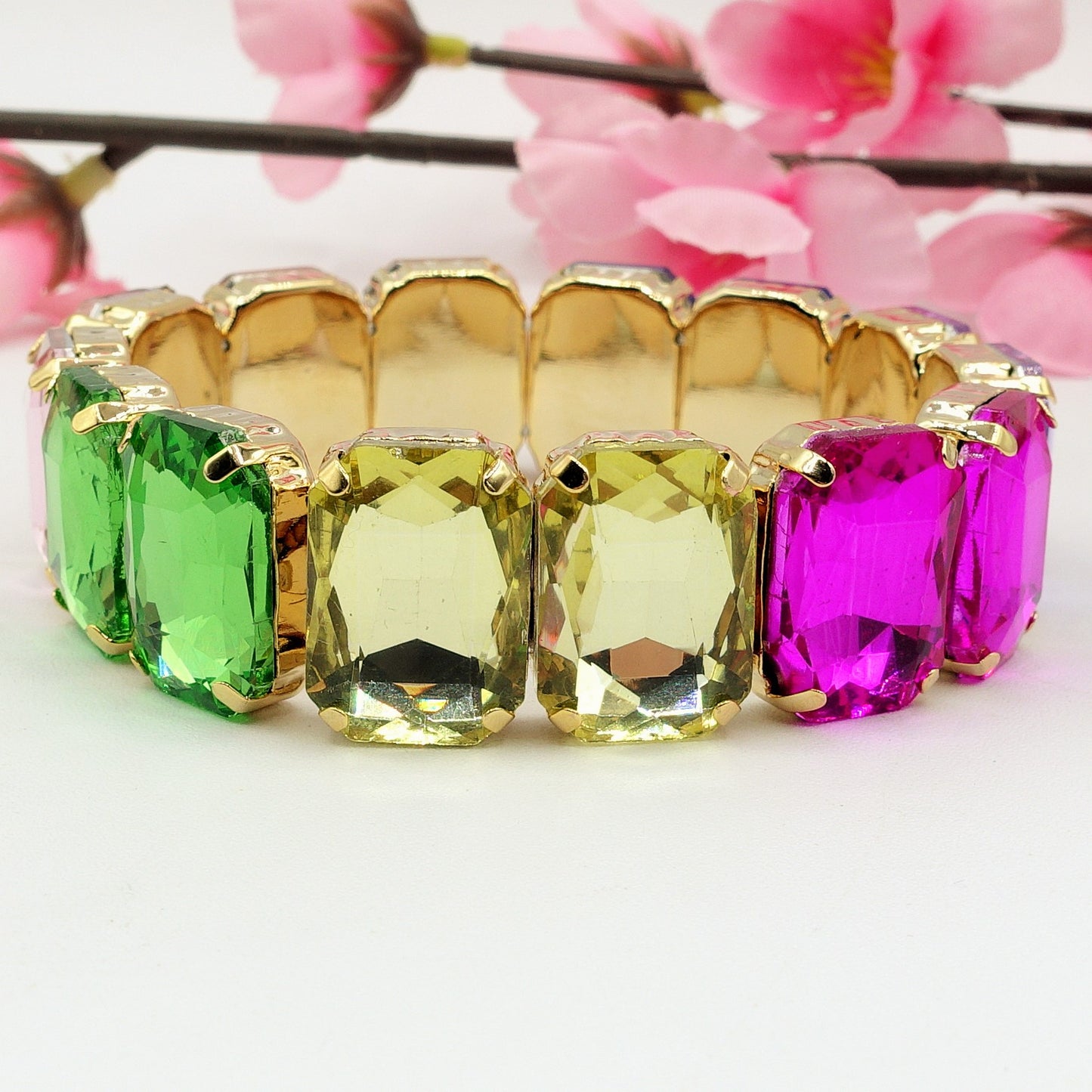 MARGOT RAINBOW SET - COLLIER & BRACCIALE con pietre sfaccettate - LUCE COLLECTION
