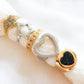 GEMMA ~ chevalier Stainless Steel heart ring-Adjustable size